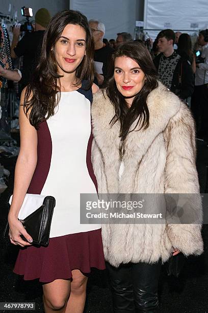 Natalie Zfat and Carly Cardellino attend the Mara Hoffman show during Mercedes-Benz Fashion Week Fall 2014 at The Salon at Lincoln Center on February...
