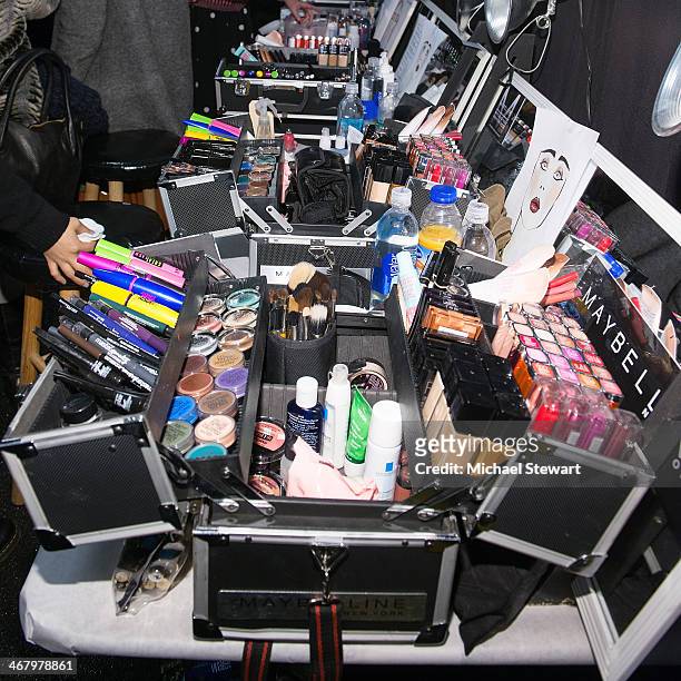 General view of atmosphere at the Mara Hoffman show during Mercedes-Benz Fashion Week Fall 2014 at The Salon at Lincoln Center on February 8, 2014 in...