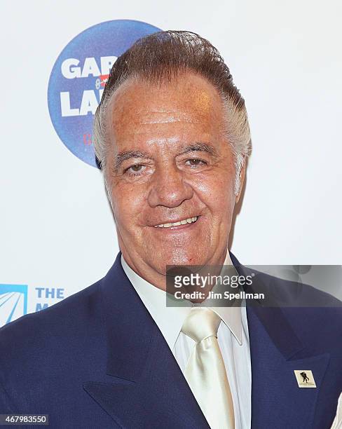 Actor Tony Sirico attends the 2015 Garden Of Laughs Comedy Benefit at the Club Bar and Grill at Madison Square Garden on March 28, 2015 in New York...