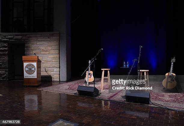 General view of Old Crow Medicine Show's Ketch Secor And Critter Fuqua perform set during Songwriter Session For "Dylan, Cash, And The Nashville...