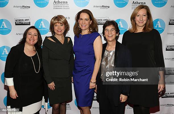 Co-founder of Athena Film Festival Melissa Silverstein, president and CEO of the Paley Center for Media, Pat Mitchell, President of Barnard College...