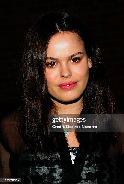 Atlanta de Cadenet attends the Christian Siriano show during Mercedes-Benz Fashion Week Fall 2014 at Eyebeam Atelier on February 8, 2014 in New York...