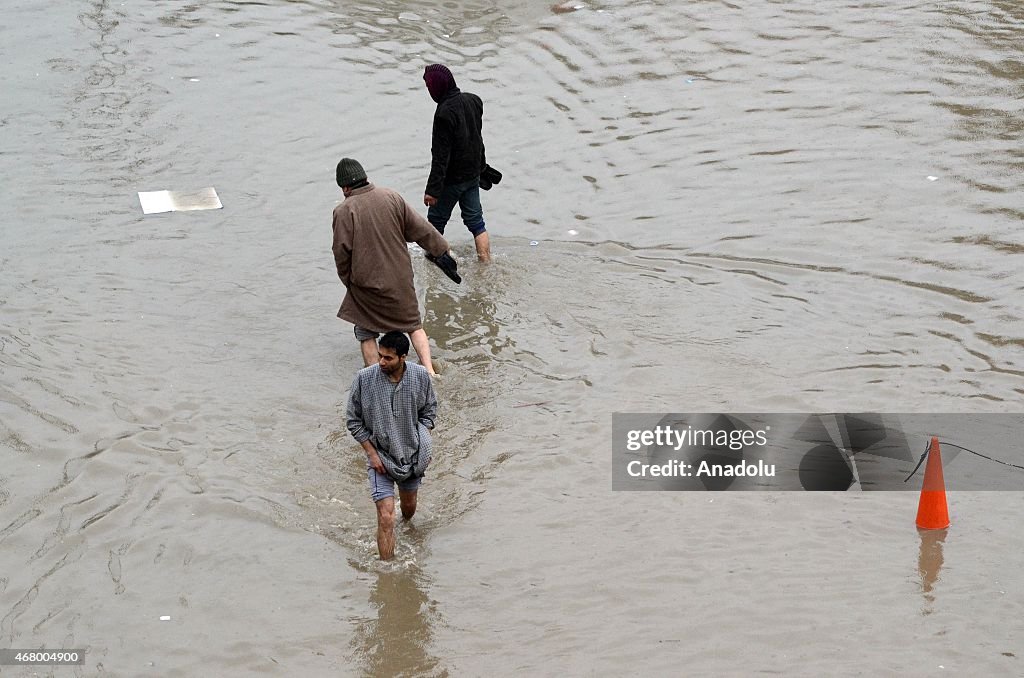 Heavy Rain in Kashmir Valley, Parts of Srinagar Waterlogged