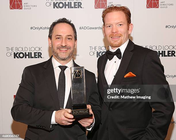 Art Director Brian Kane and Art Director Tyler Harron receive the award for Excellence in Production Design for an Episode of a Short Format,...