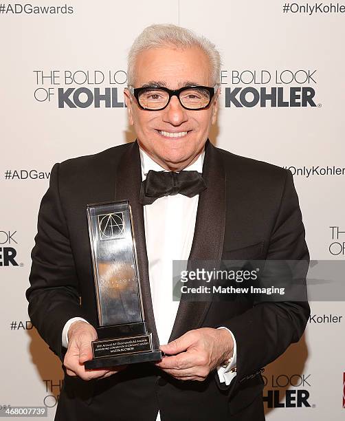 Cinematic Imagery Award Honoree Martin Scorsese at the 18th Annual ADG Awards held at The Beverly Hilton Hotel on February 8, 2014 in Beverly Hills,...