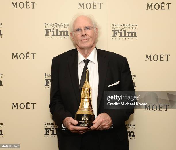 Actor Bruce Dern visits The Moet & Chandon Lounge after receiving the Modern Master Award at The Santa Barbara International Film Festival at the...