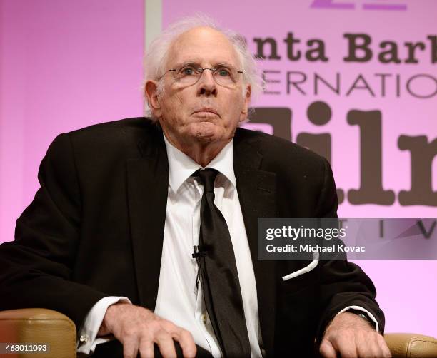 Actor Bruce Dern is interviewed onstage at The Santa Barbara International Film Festival at the Arlington Theatre on February 8, 2014 in Santa...