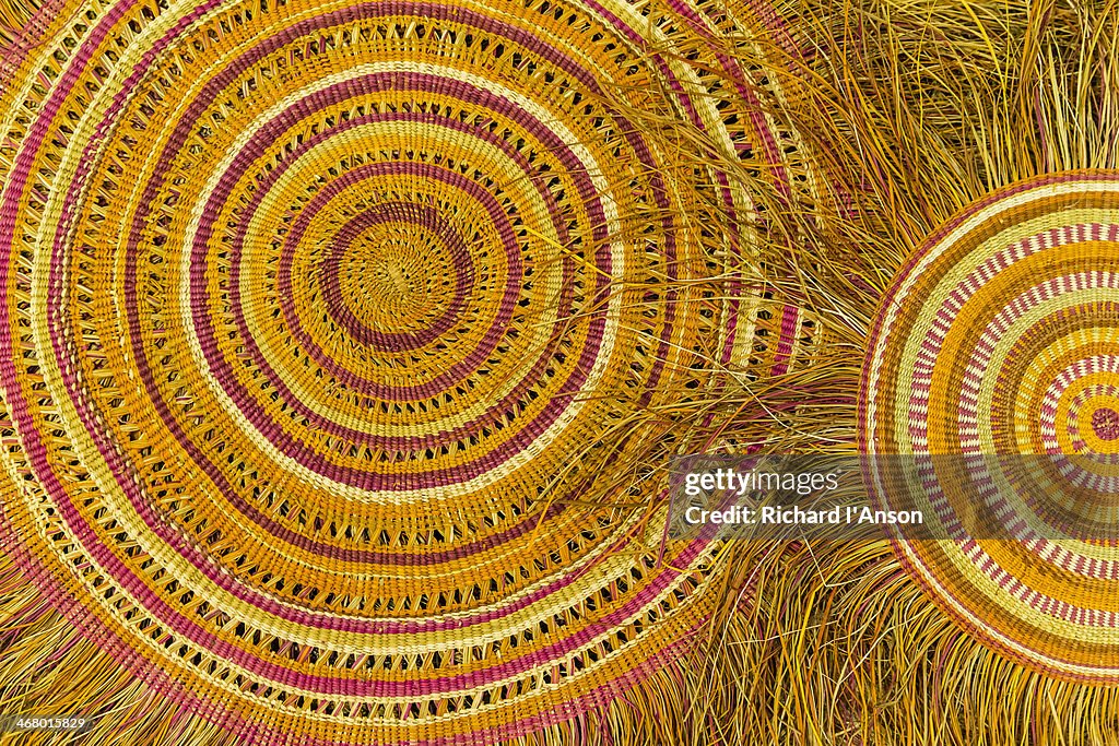 Detail of pandanus palm fibre mats