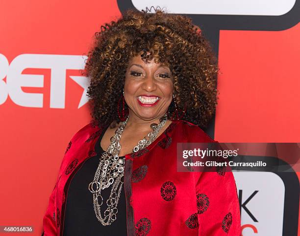 Singer Cheryl Lynn attends the BET's 'Black Girls Rock!' Red Carpet at NJ Performing Arts Center on March 28, 2015 in Newark, New Jersey.