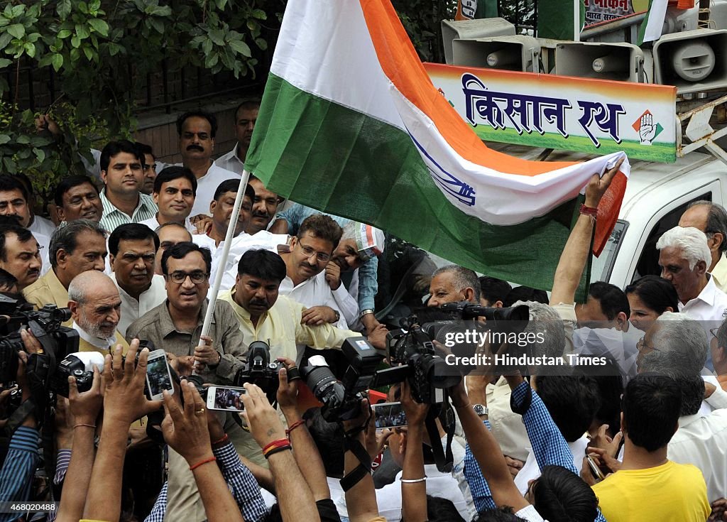 DPCC President Ajay Maken Launches Kisan Rath Campaign