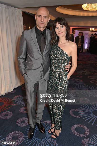 Mark Strong and Liza Marshall attend the Jameson Empire Awards 2015 at Grosvenor House on March 29, 2015 in London, England.