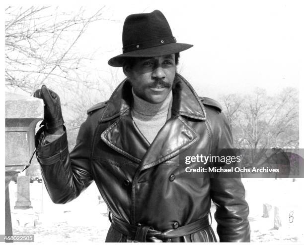 Actor Richard Roundtree on set of the movie "Shaft's Big Score!", circa 1972.