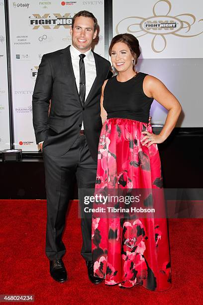 Paul Goldschmidt and Amy Goldschmidt attend Muhammad Ali's 'Celebrity Fight Night' at JW Marriott Desert Ridge Resort & Spa on March 28, 2015 in...