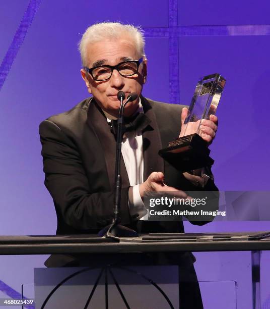 Cinematic Imagery Award Honoree Martin Scorsese at the 18th Annual ADG Awards held at The Beverly Hilton Hotel on February 8, 2014 in Beverly Hills,...