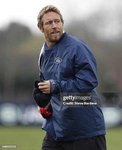 Land Rover ambassador Jonny Wilkinson during the launch of the Land Rover Rugby World Cup 2015 "We Deal In Real" campaign at a grassroots match...