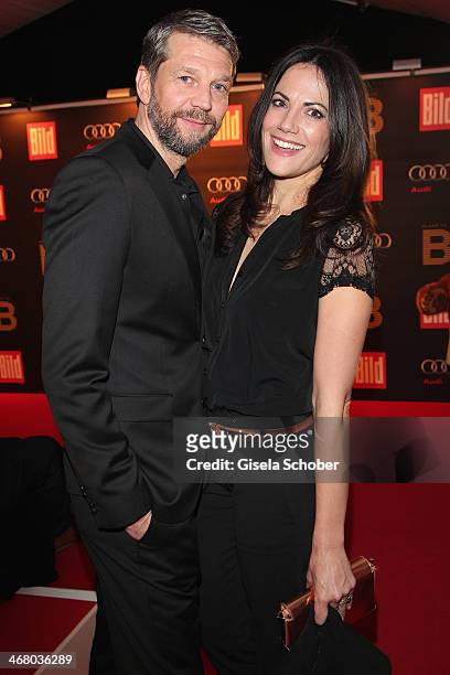 Kai Wiesinger and Bettina Zimmermann attend the Bild 'Place to B' Party during the 64th Berlinale International Film Festival on February 8, 2014 in...