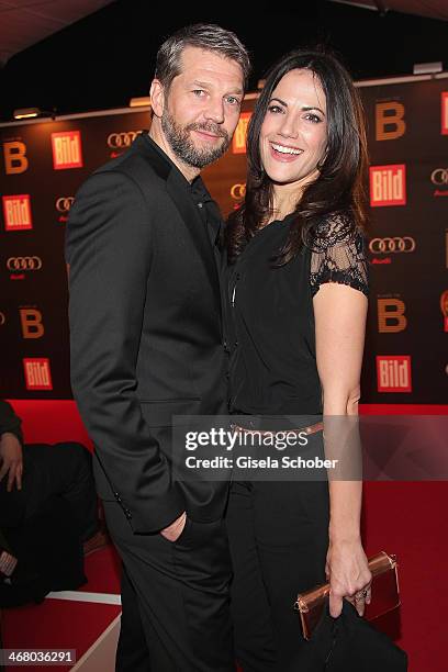 Kai Wiesinger and Bettina Zimmermann attend the Bild 'Place to B' Party during the 64th Berlinale International Film Festival on February 8, 2014 in...