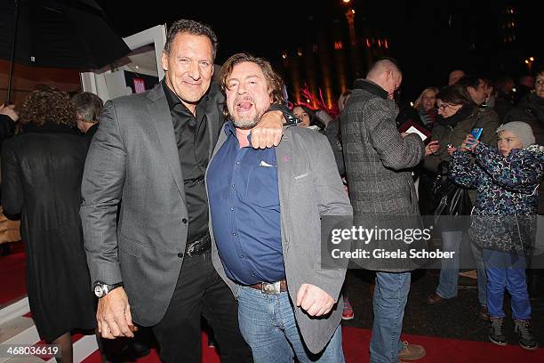 Ralf Moeller and Armin Rohde attend the Bild 'Place to B' Party during the 64th Berlinale International Film Festival on February 8, 2014 in Berlin,...