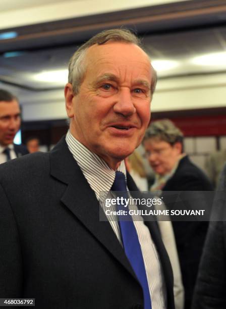 French centrist mayor of Chedigny Pierre Louault, leader of the opposition to the General Council waits for the results of the second round of the...