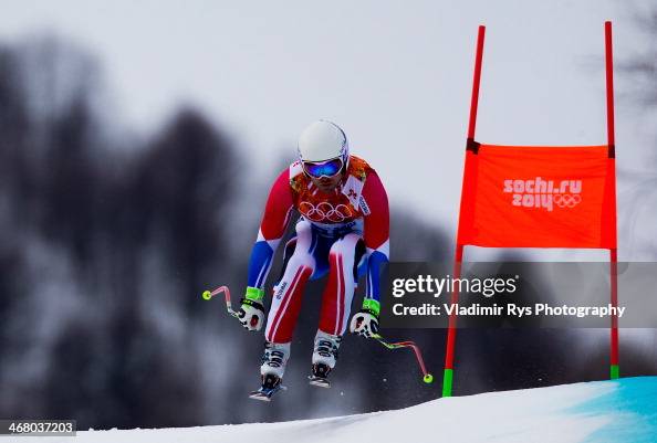 David Poisson David Poisson of France in action during the Alpine Skiing Men's ...