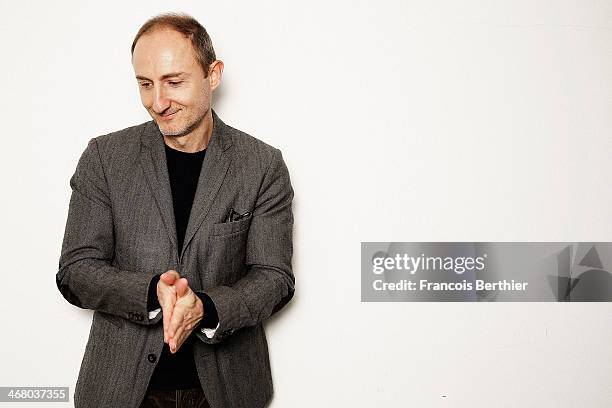 Director Guillaume Nicloux by Photographer Francois Berthier for the Contour Collection poses at the Film Haus Arsenal during the 64th Berlinale...