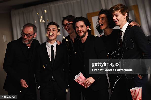 Dean Charles-Chapman, Liam Cunningham, Kit Harington, Isaac Kempstead and Thomas Brodie-Sangster collect the Empire Hero Award for "Game of Thrones"...