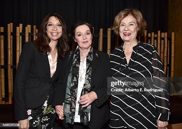 Actresses Illeana Douglas, Millie Perkins and Diane Baker attend the screening of 'The Diary of Anne Frank' during day four of the 2015 TCM Classic...