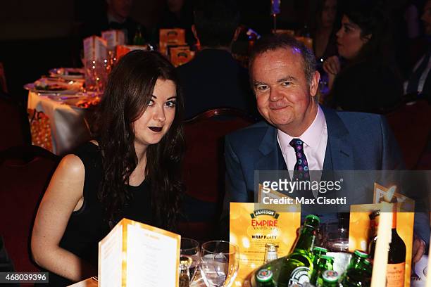 Emily Helen Hislop and Ian Hislop during the Jameson Empire Awards 2015 at the Grosvenor House Hotel on March 29, 2015 in London, England.