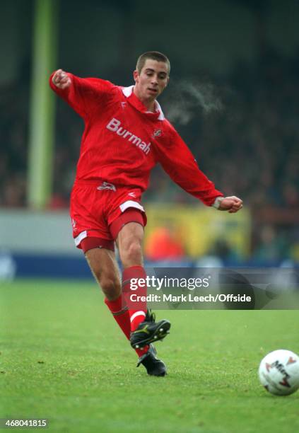 December 1993 Premier League Football - Swindon Town v Arsenal, Kevin Horlock of Swindon.