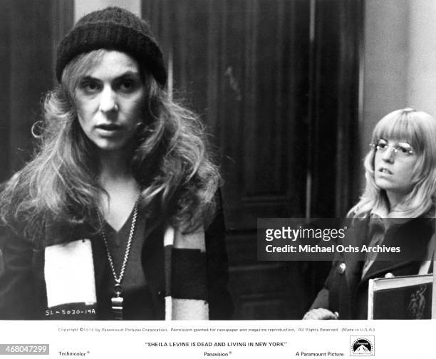 Actresses Jeannie Berlin and Leda Rogers on set of the movie "Sheila Levine Is Dead and Living in New York" , circa 1975.