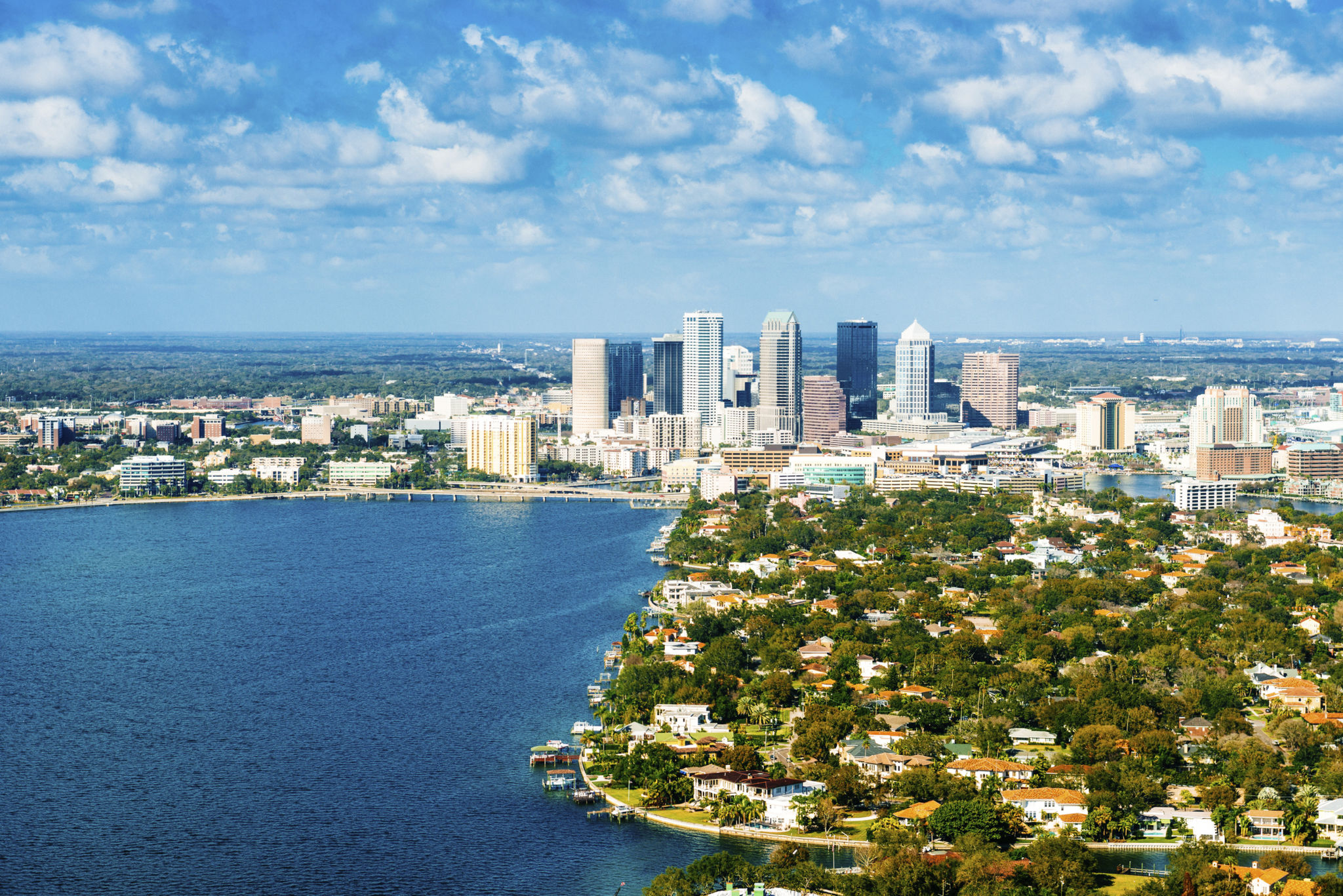 aerial view of tampa