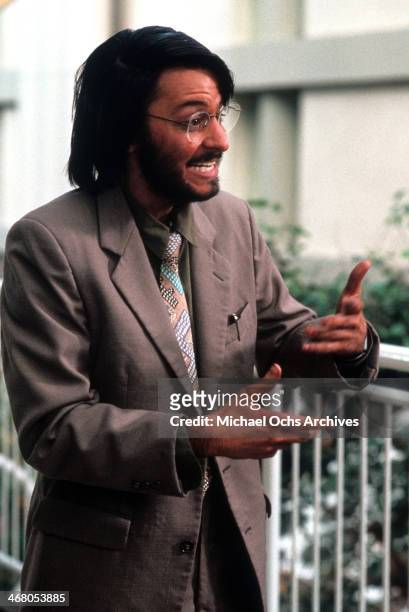 Actor Fisher Stevens on set of the movie "Short Circuit 2", circa 1988.