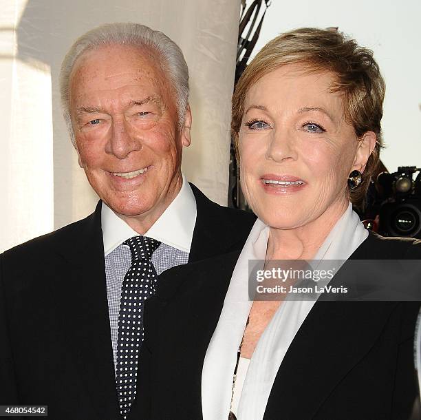 Actor Christopher Plummer and actress Julie Andrews attend the 2015 TCM Classic Film Festival opening night gala and the 50th anniversary of "The...