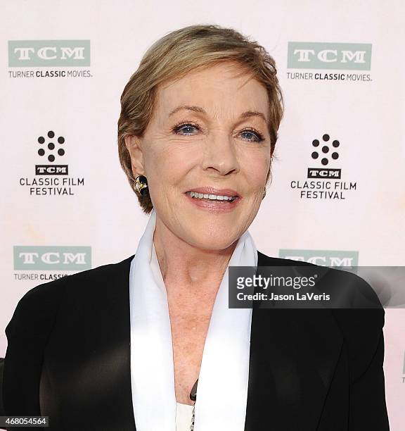 Actress Julie Andrews attends the 2015 TCM Classic Film Festival opening night gala and the 50th anniversary of "The Sound Of Music" at TCL Chinese...