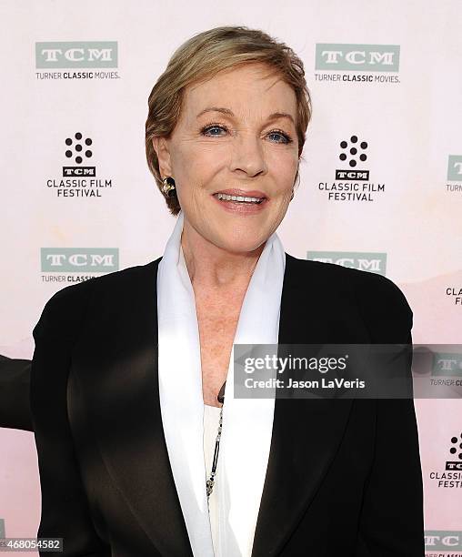 Actress Julie Andrews attends the 2015 TCM Classic Film Festival opening night gala and the 50th anniversary of "The Sound Of Music" at TCL Chinese...