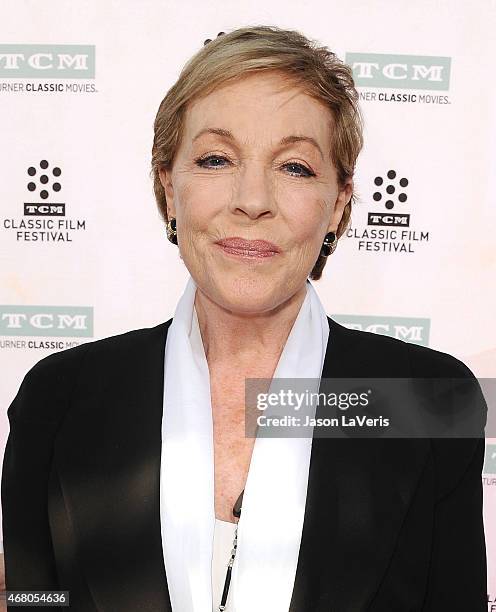 Actress Julie Andrews attends the 2015 TCM Classic Film Festival opening night gala and the 50th anniversary of "The Sound Of Music" at TCL Chinese...