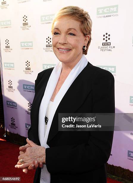 Actress Julie Andrews attends the 2015 TCM Classic Film Festival opening night gala and the 50th anniversary of "The Sound Of Music" at TCL Chinese...