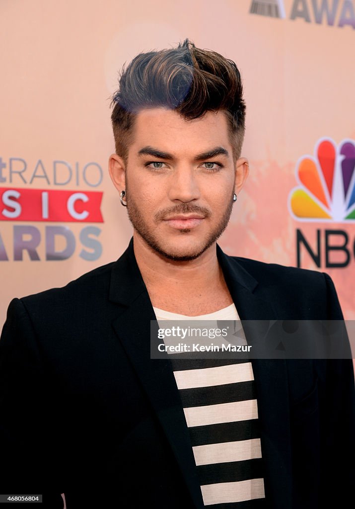 Singer Adam Lambert attends the 2015 iHeartRadio Music Awards which ...