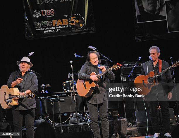 Gene Cornish, Tommy James and Jonathon Ashe attend NYCFab50 Presents America Celebrates The Beatles at Town Hall on February 8, 2014 in New York City.