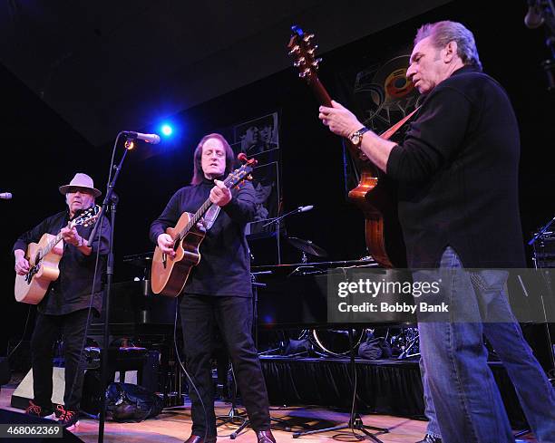 Gene Cornish, Tommy James and Jonathon Ashe attend NYCFab50 Presents America Celebrates The Beatles at Town Hall on February 8, 2014 in New York City.