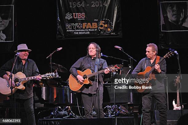Gene Cornish, Tommy James and Jonathon Ashe attend NYCFab50 Presents America Celebrates The Beatles at Town Hall on February 8, 2014 in New York City.