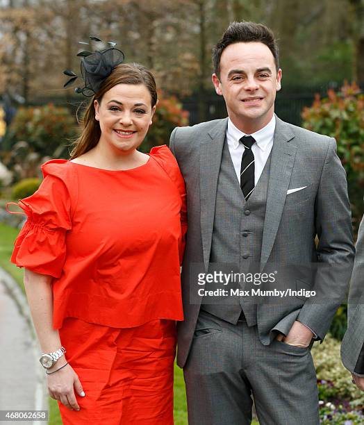 Lisa Armstrong and Anthony McPartlin attend The Prince's Countryside Fund Raceday at Ascot Racecourse on March 29, 2015 in London, England.