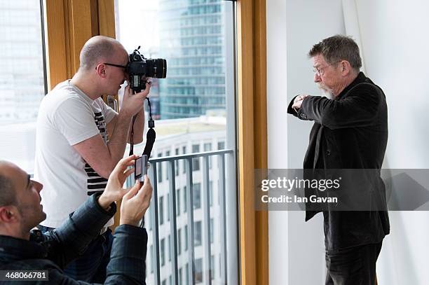 John Hurt poses during a portrait session for Contour Photographer Francois Berthier during the 64th Berlinale International Film Festival on...