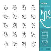 Touch gestures vector icons - PRO pack