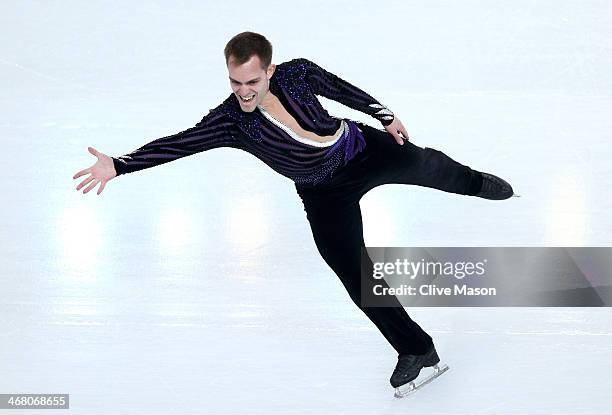 Paul Bonifacio Parkinson of Italy competes in the Men's Figure Skating Men's Free Skate during day two of the Sochi 2014 Winter Olympics at Iceberg...