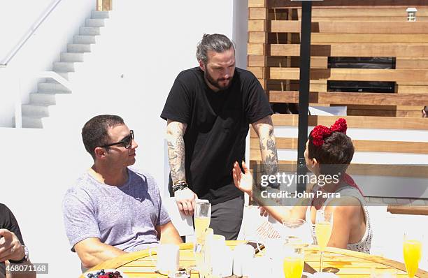 Chris Paciello and Steve Angello attend the Size Brunch At The 1 Hotel South Beach With Ciroc Vodka, DeLeon Tequila & PHHHOTO.com Produced By The...
