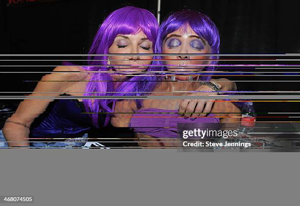 Patty Mullen poses with her Frankenhooker bust at Kirk Von Hammett's Fear FestEvil at Grand Regency Ballroom on February 8, 2014 in San Francisco,...