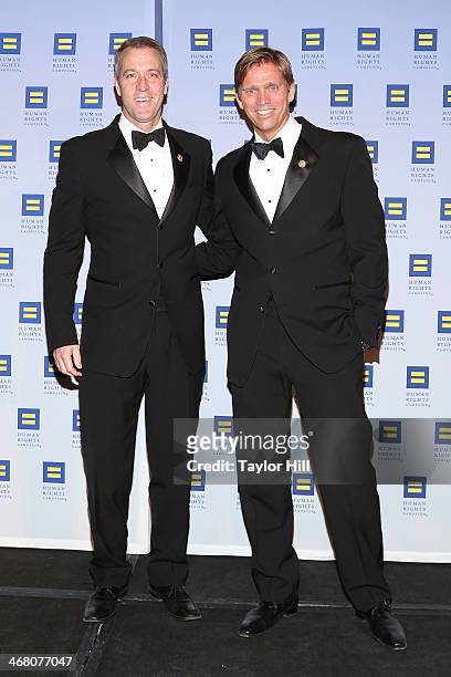 Congressman Sean Patrick Maloney and partner Randy Florke attend Human Rights Campaign's 2014 Greater New York Gala at The Waldorf=Astoria on...