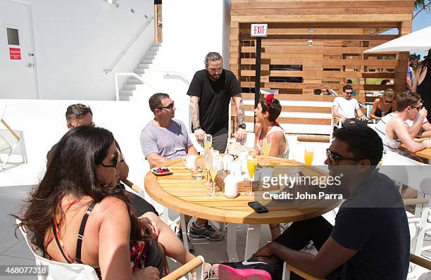 Chris Paciello and Steve Angello attend the Size Brunch At The 1 Hotel South Beach With Ciroc Vodka, DeLeon Tequila & PHHHOTO.com Produced By The...