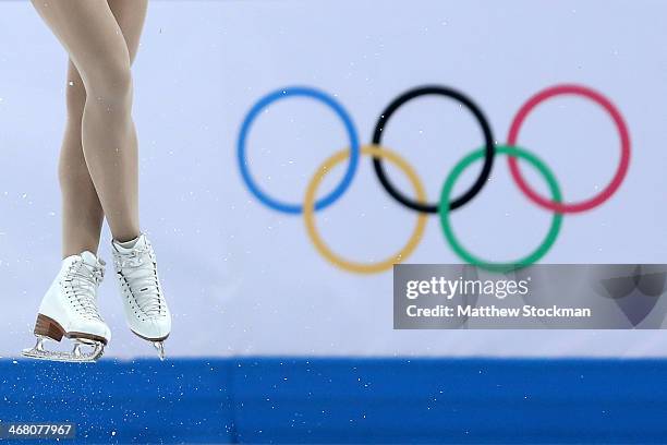 Kaetlyn Osmond of Canada competes in the Team Ladies Free Skating during day two of the Sochi 2014 Winter Olympics at Iceberg Skating Palace onon...